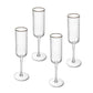 Sorrento Ridged Crystal Flutes - Set of 4