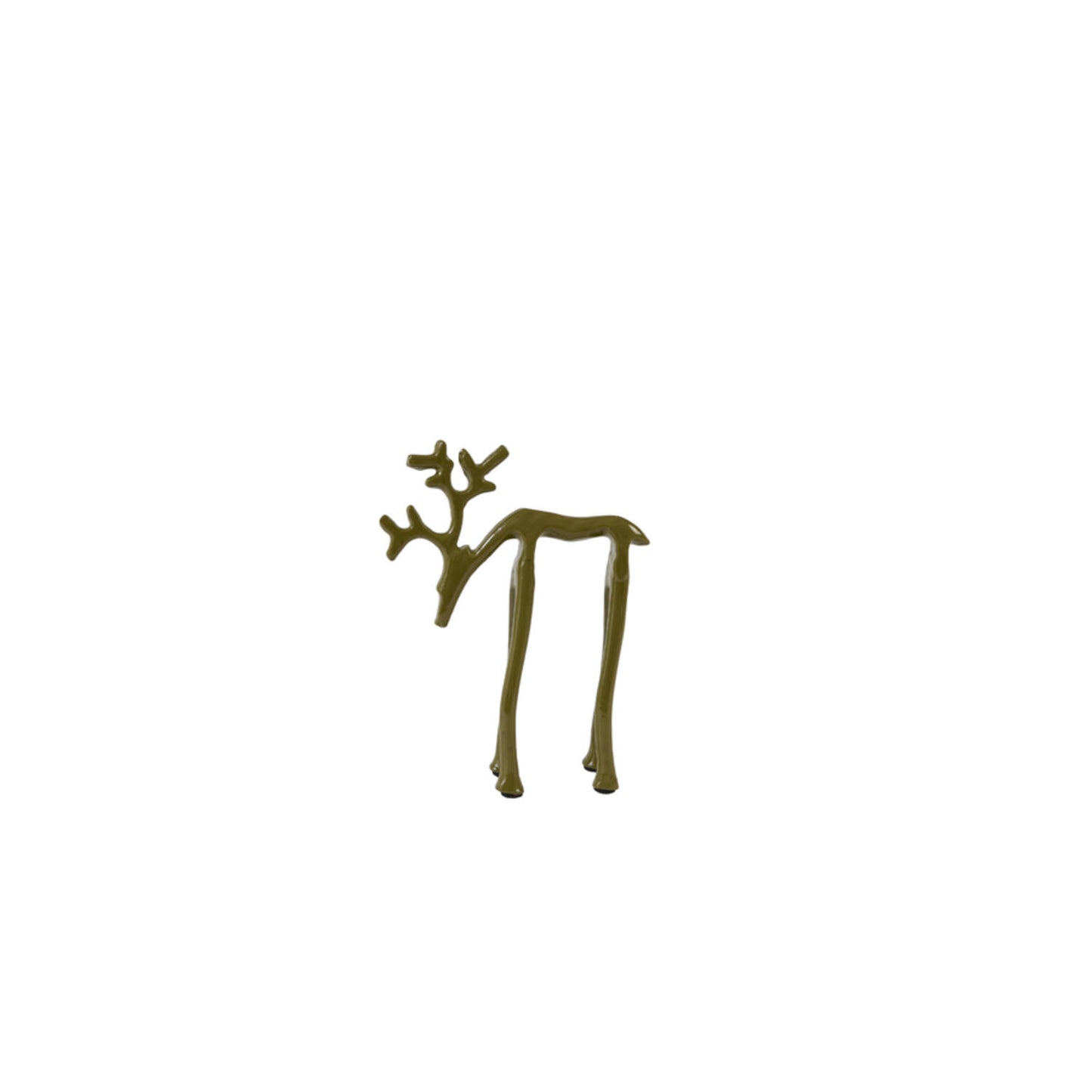 Deer Ornament - Shiny Olive 20cm