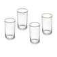 Sorrento Ridged Highball Glasses - Set of 4