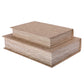 Beige Set of 2 Book Boxes
