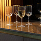 Sorrento Ridged Crystal Wine Glasses - Set of 4