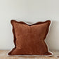 Rust Scalloped Edge Cushion 45x45