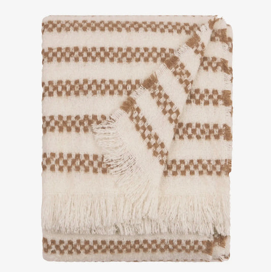 Clyne Tassled Throw - Brown