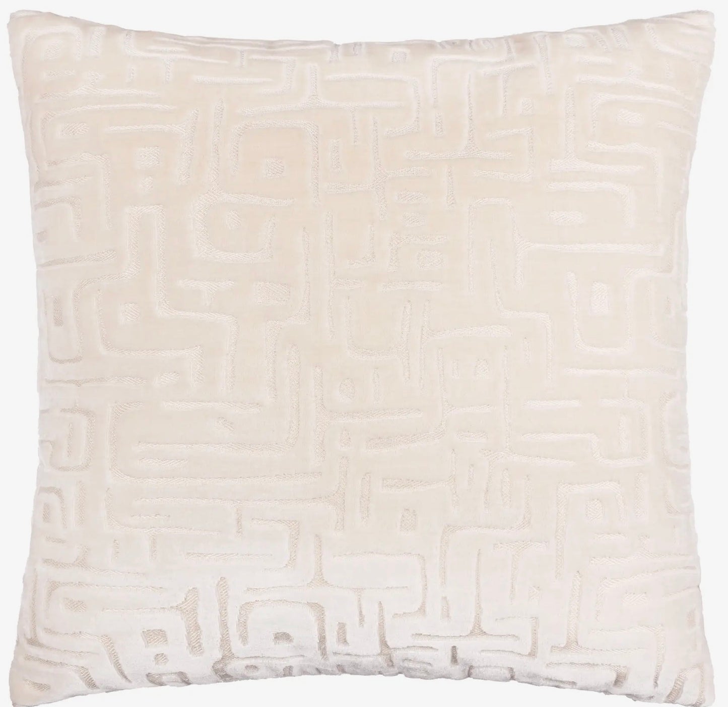 Soren Cut Velvet Cushion Chalk 45x45cm