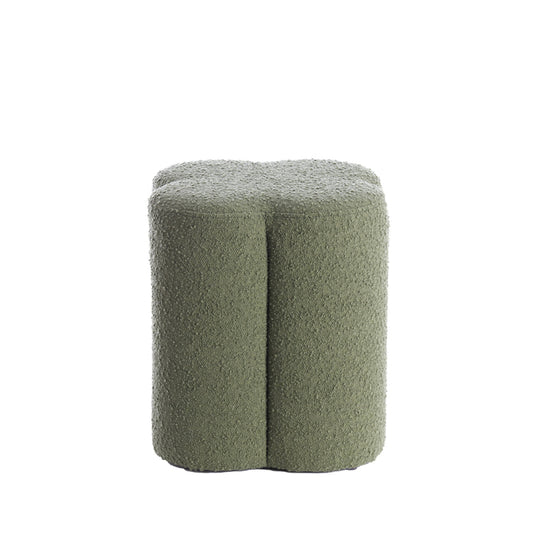Nalani Boucle Footstool - Dark Green