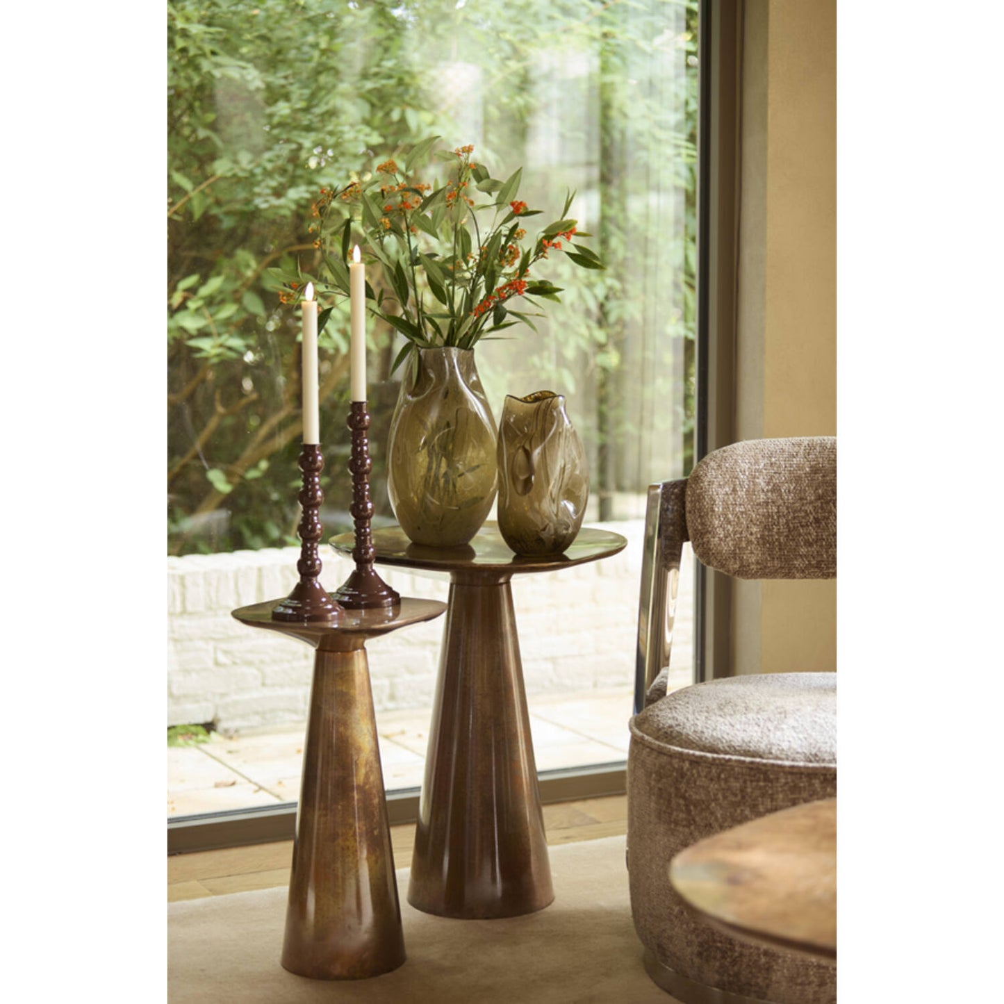 Jorien Taupe and Olive Vase - Small