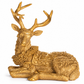 Gold Dear with Saddle Ornament - Sitting