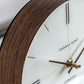 Oak Stripe Rim Mantle Clock