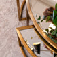 Matt Gold and Mirrored Coffee Table Set