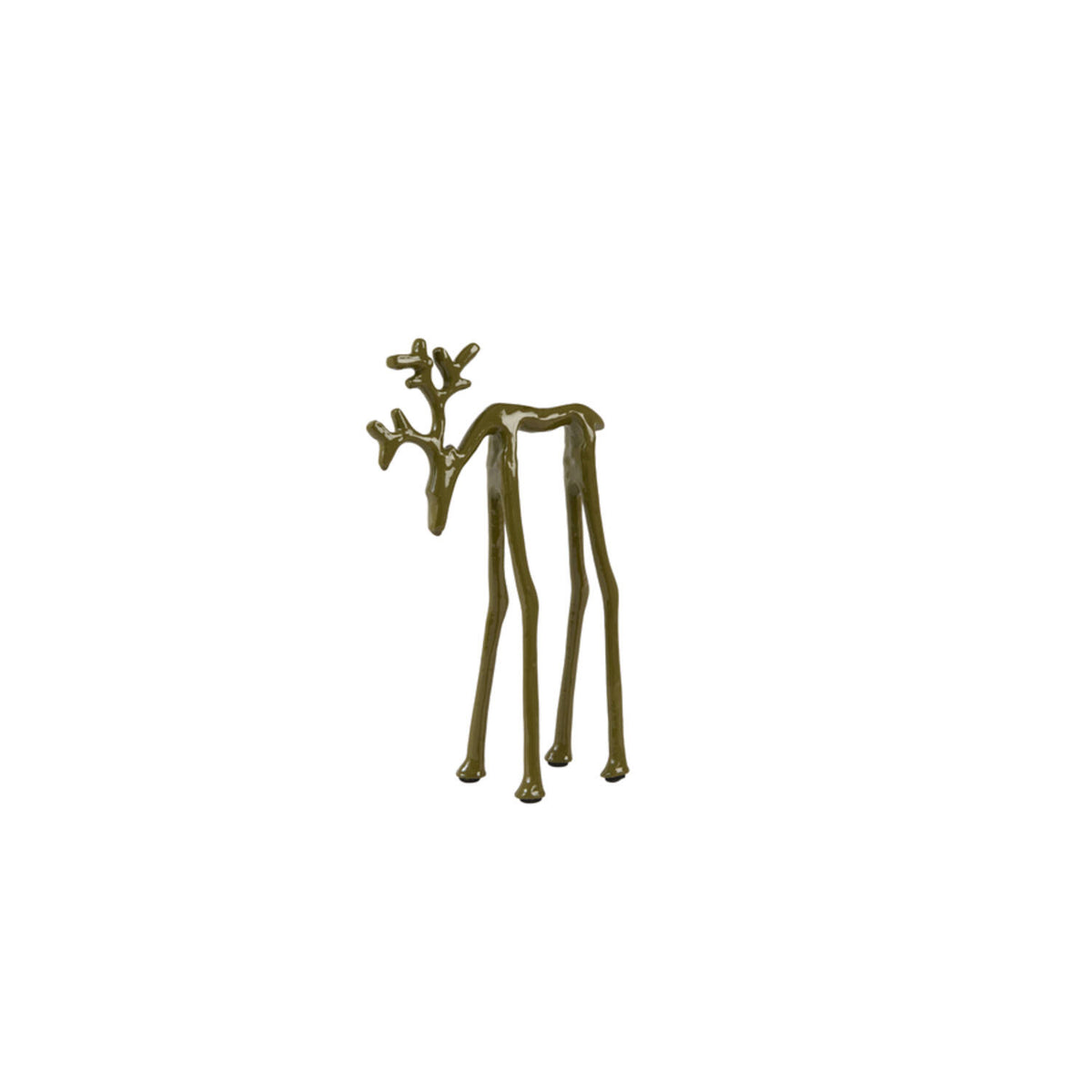 Deer Ornament - Shiny Olive  25cm