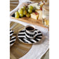 Luxe Deco China Espresso Cups and Saucers with Geometric Stripe - Set of 2