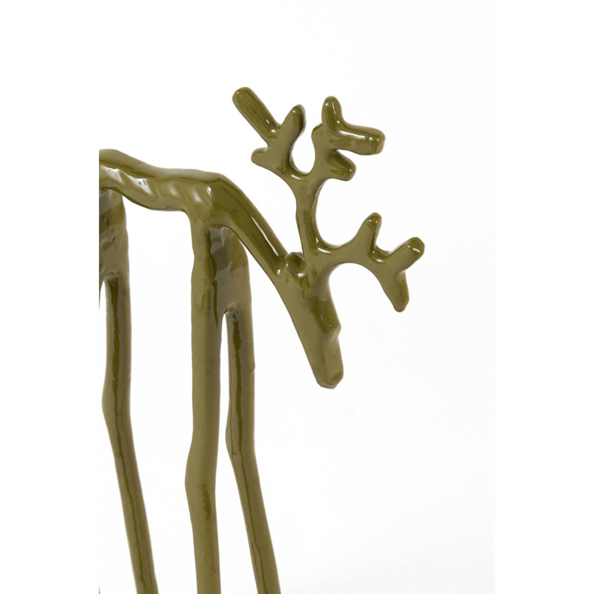 Deer Ornament - Shiny Olive  25cm