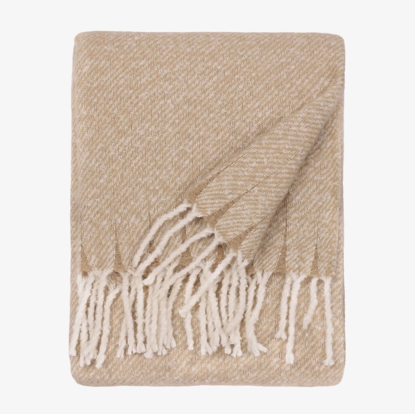 Isla Woven Tasselled Throw - Natural