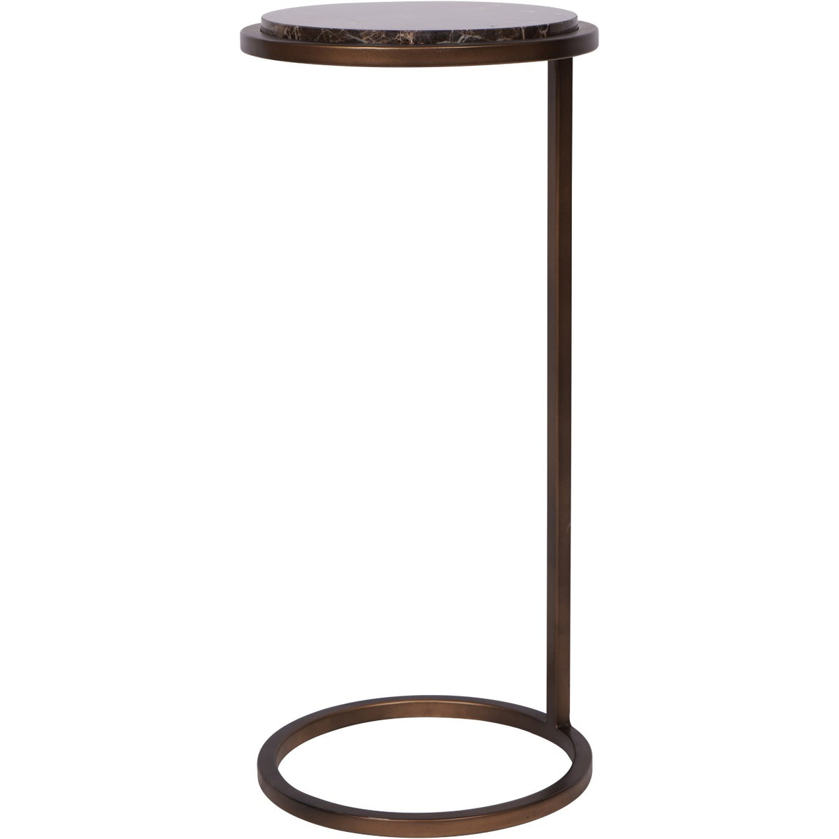 Iota Accent Table with Brown Emperor Marble