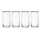Sorrento Ridged Highball Glasses - Set of 4