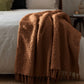 Candar Textured Boucle Throw - Ginger