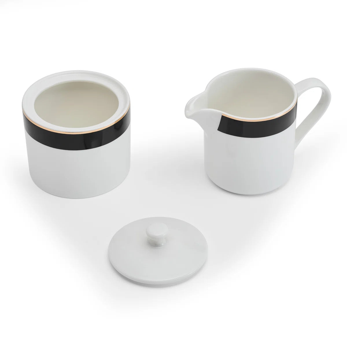 Luxe Deco China Sugar Bowl and Creamer