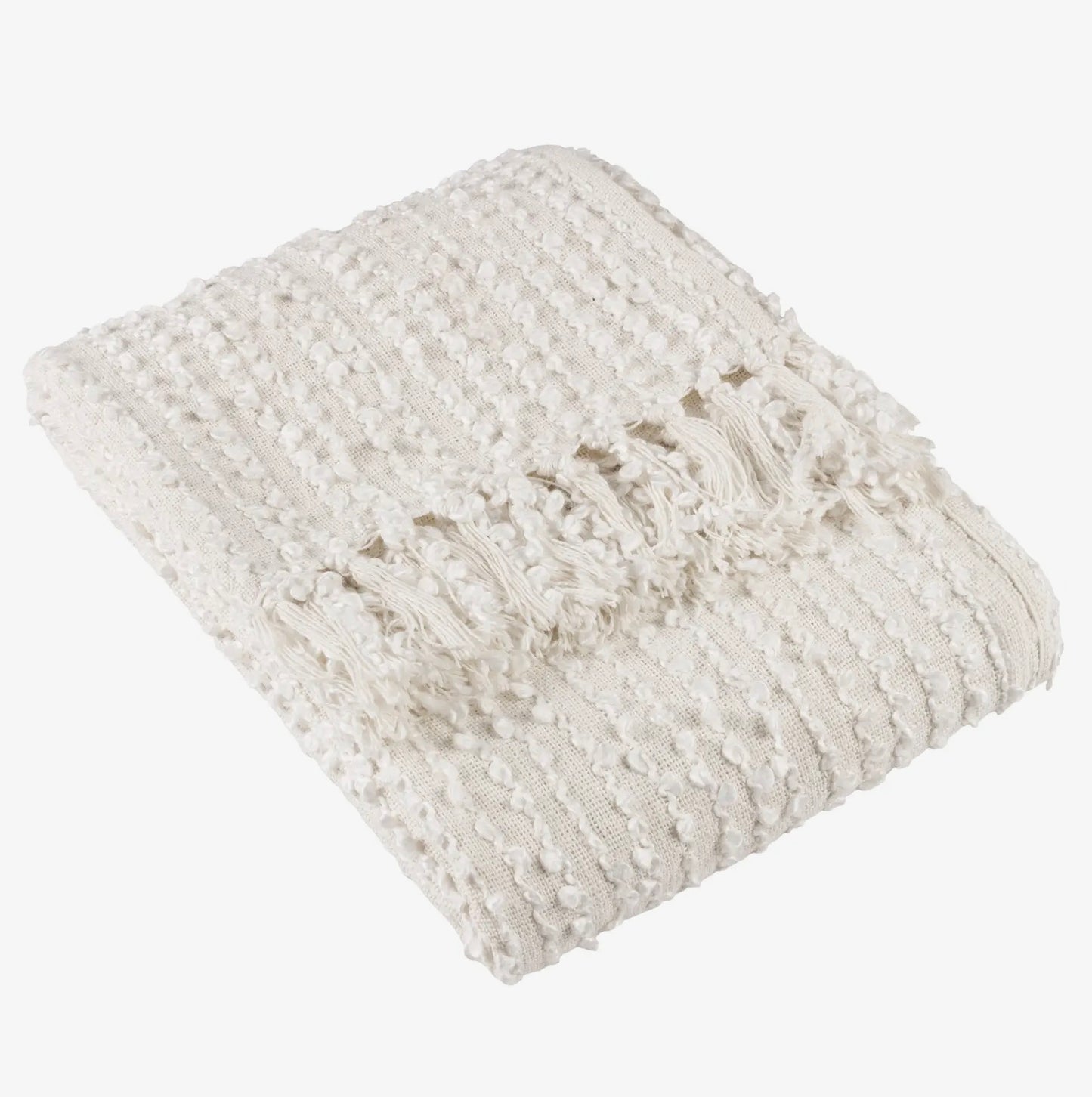 Arvo Woven Tasseled Throw - Natural