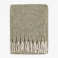 Isla Woven Tasselled Throw - Green