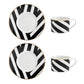 Luxe Deco China Tea Cups and Saucers with Geometric Stripe - Set of 2