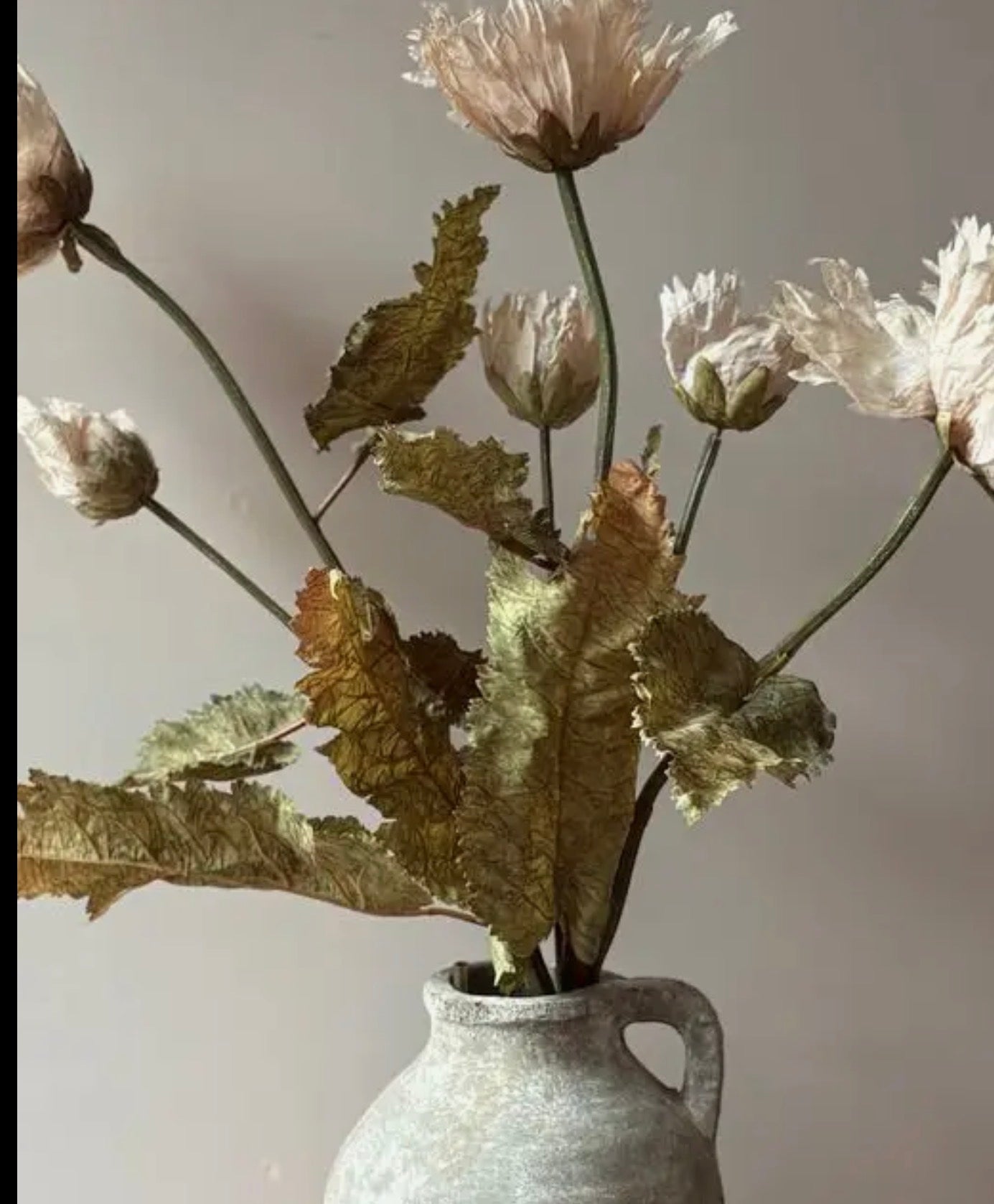 Faux Vintage Poppy Bloom - Nude