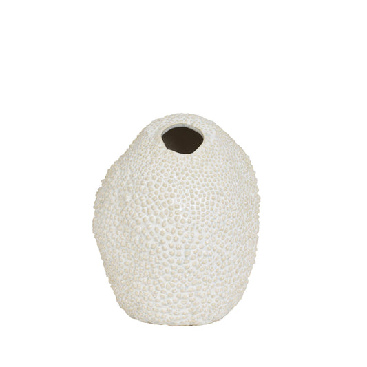 Kyana Cream & White Vase 20cm