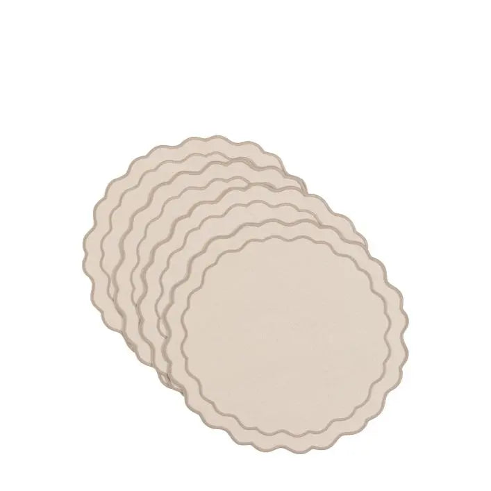 Deco Luxe Scallop Placemats 4pk