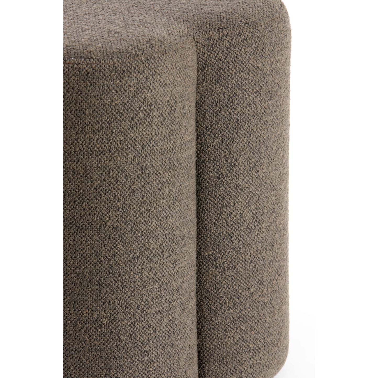 Nalani Boucle Footstool - Dark Brown