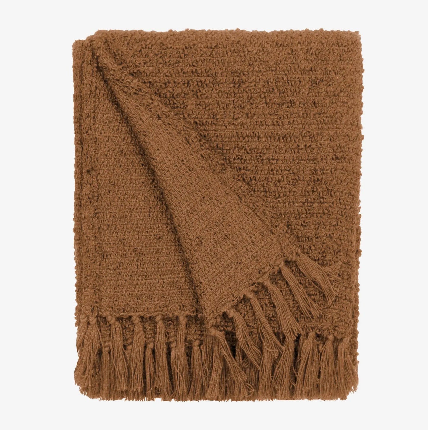 Candar Textured Boucle Throw - Ginger