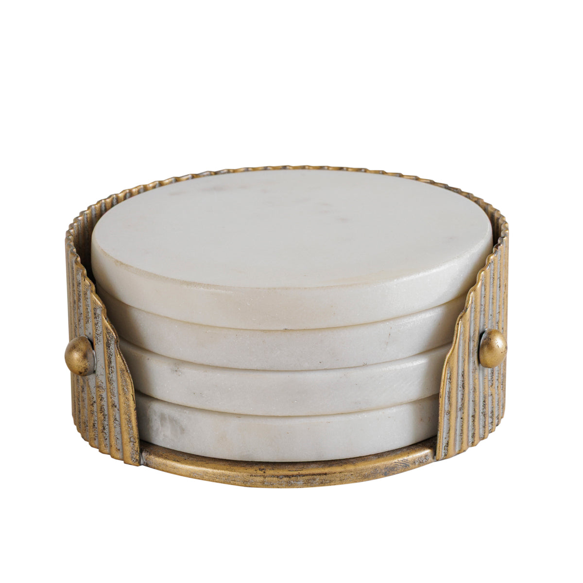 Belvedere Aged Gold Coasters - Set of 4