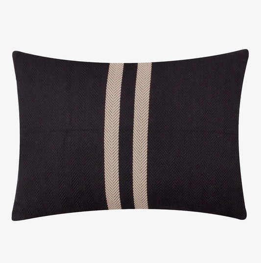 Benton Cotton Cushion - Black 40x50cm