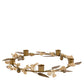 Woodland Berry Leaf Candle Ring - Gold