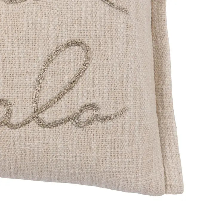 Deco Lux Falalala Embroidered Cushion 50x30cm