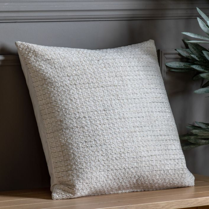 Chenille Natural Cushion - 55x55cm