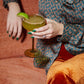 The Lou Coupe Glasses - Green - Set of 2
