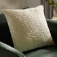Soren Cut Velvet Cushion Chalk 45x45cm