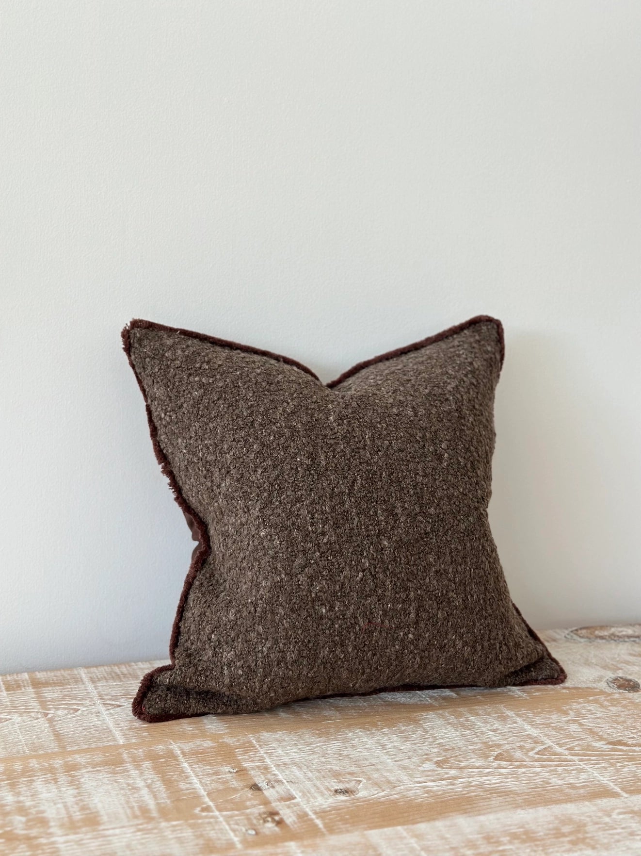 Chocolate Brown Boucle Cushion 45x45