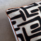 Black & Apricot Appliqué Cushion 45x45cm
