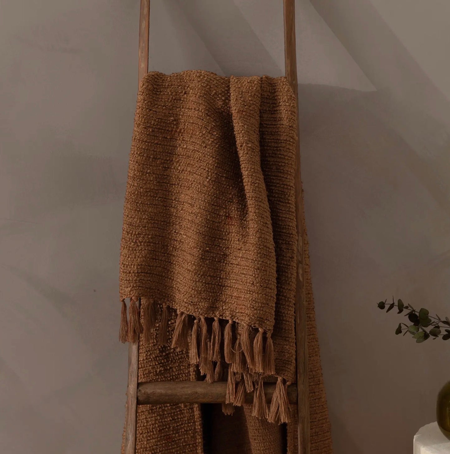 Candar Textured Boucle Throw - Ginger