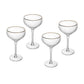 Sorrento Ridged Crystal Coupes - Set of 4
