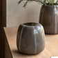 Claro Taupe Stripe Glass Vase - Small