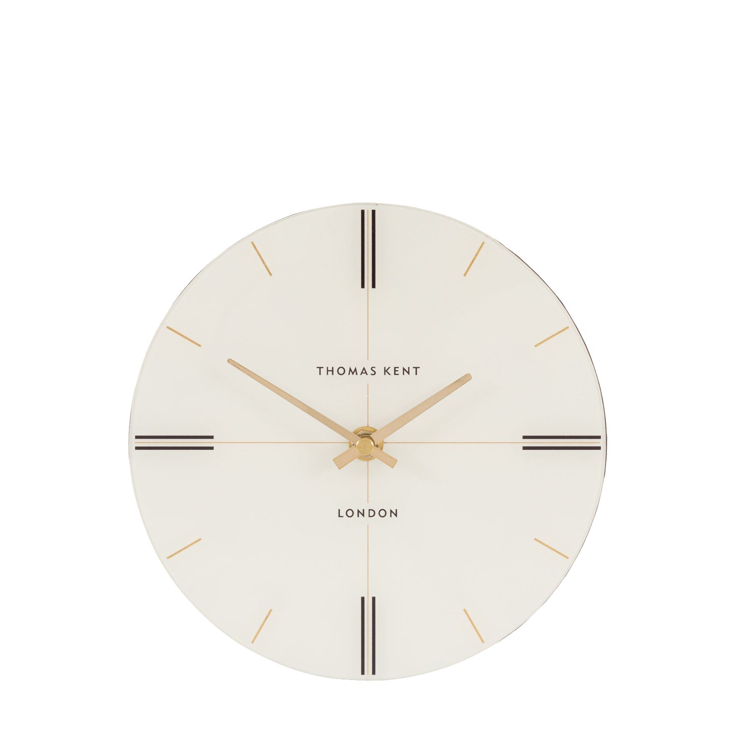 Oak Stripe Rim Mantle Clock
