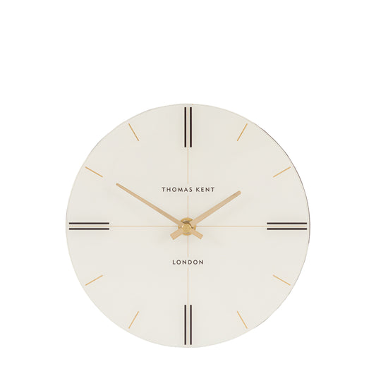 Oak Stripe Rim Mantle Clock