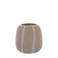 Claro Taupe Stripe Glass Vase - Small