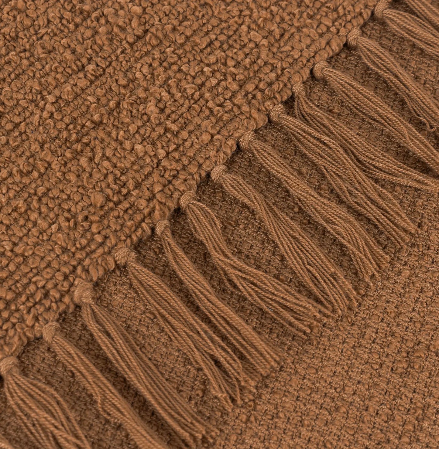 Candar Textured Boucle Throw - Ginger