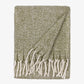 Isla Woven Tasselled Throw - Green