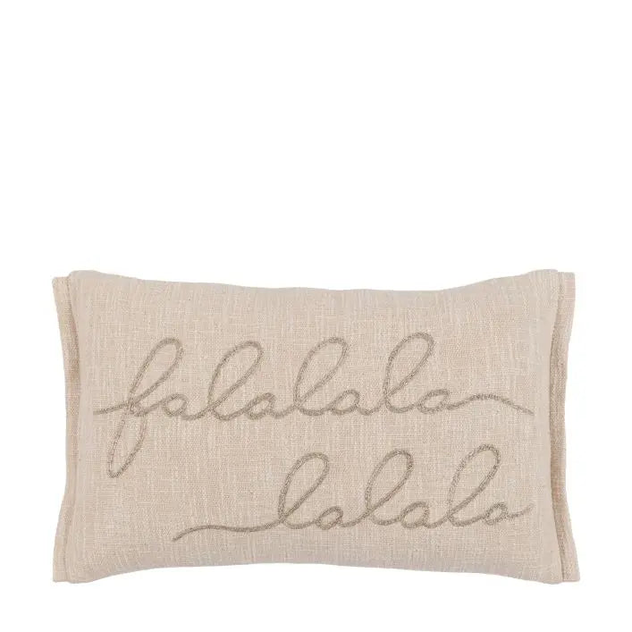 Deco Lux Falalala Embroidered Cushion 50x30cm