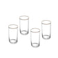 Sorrento Ridged Highball Glasses - Set of 4