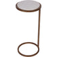 Iota Accent Table with White Banswara Marble