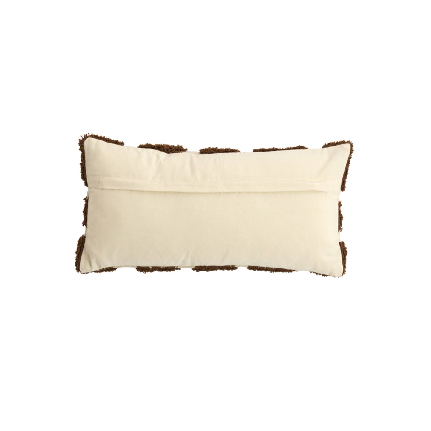 Brown and Cream Oblong Cushion 60x30cm